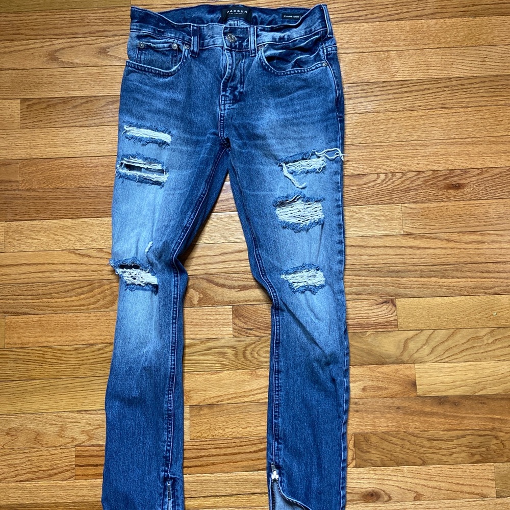 Stacked skinny jeans